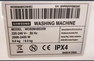 Frontal lavadora Samsung y placas electrónicas.