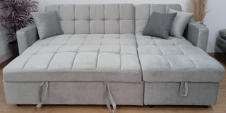 Sofá ·Cama ·Kris·, Terciopelo. Cómodo. ¡Oferta!