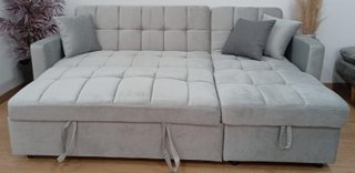 Sofá ·Cama ·Kris·, Terciopelo. Cómodo. ¡Oferta!