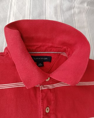Polo Tommy Hilfiger Rayas Rojo Talla XL