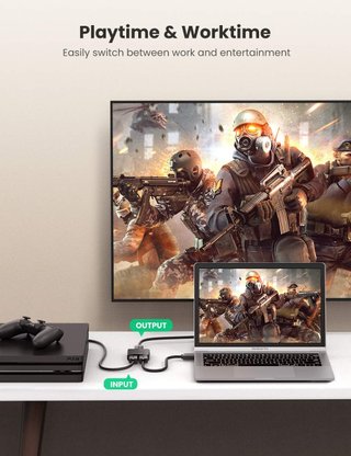 UGREEN Switch HDMI 4K 60Hz 2 Ingressi 1 Uscita Switch HDMI Bidirezionale 1 Ingresso 2 Uscite