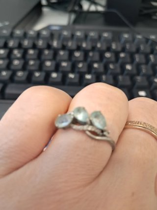 Anillo piedras semipreciosas azul plata