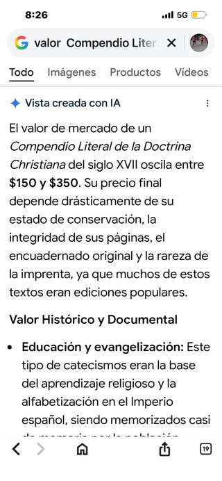 Antiguedad Compedio doctrina cristiana S XVII
