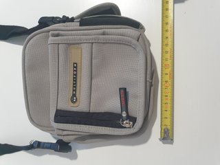 Bolso bandolera hombre gris 18x15cm