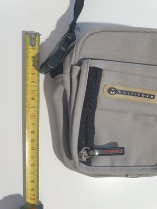 Bolso bandolera hombre gris 18x15cm