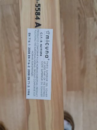 Cuna Micuna Blanca con Colchón