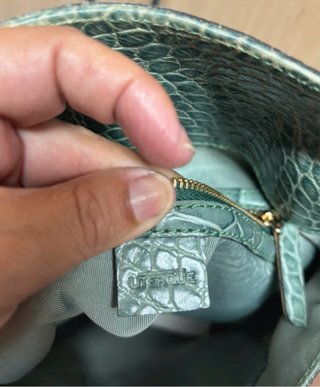 Bolso Uterqüe Piel Verde/Teal
