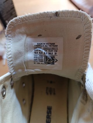 Converse All Star Bianco in pelle  mis. 39.5