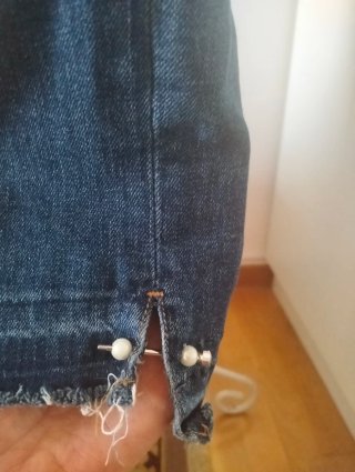 Pantalón vaquero Zara perlas tobillo