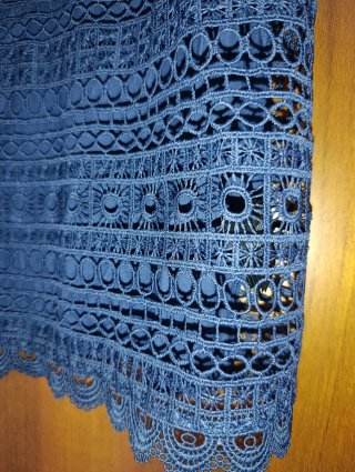 Blusa pizzo blu