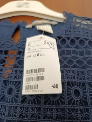 Blusa pizzo blu