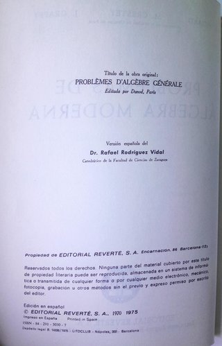 Problemas de álgebra moderna