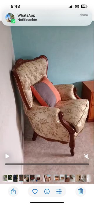 sofá clásico con 2 sillones a juego