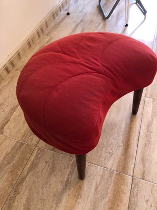 Pouf poggiapiedi vintage rosso