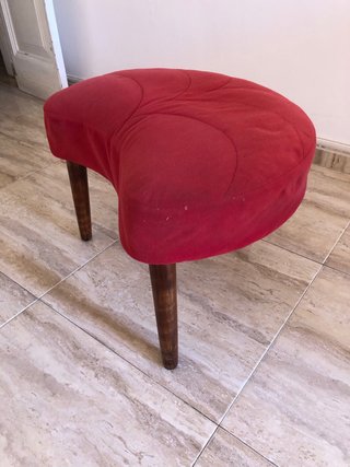 Pouf poggiapiedi vintage rosso