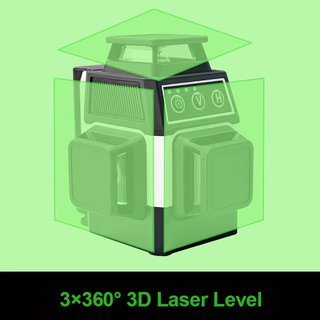 Nivel laser verde 3D 12 lineas 360