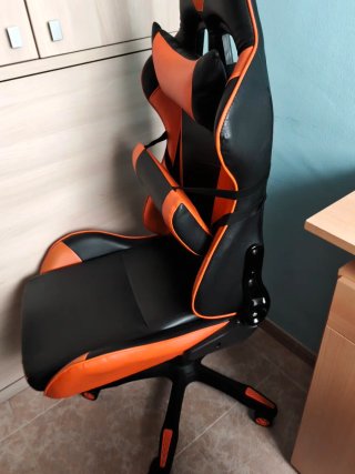 Silla Gaming LS Naranja y Negra