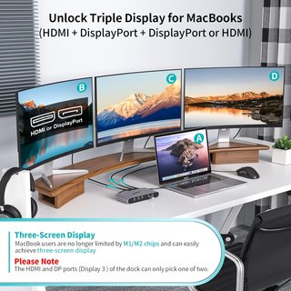 Minisopuru Docking Station 13en1 Triple Pantalla