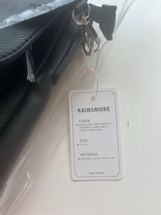 Bolso bandolera RAINSMORE cuero negro