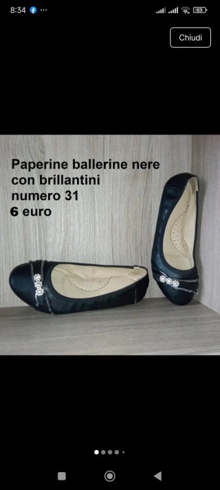 Ballerine nere con brillantini n. 31