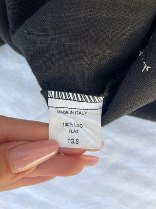 Abito vintage 100% Lino Nero Artigianale