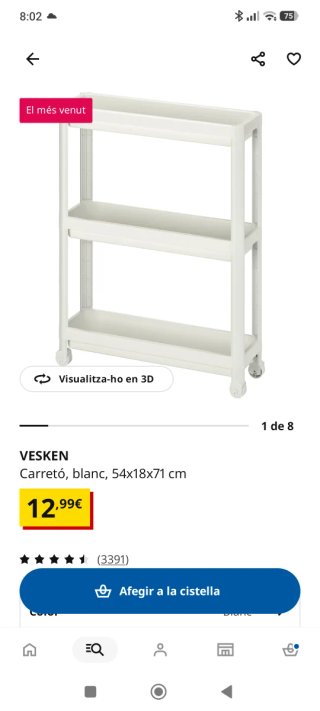 Scaffale da bagno bianco IKEA