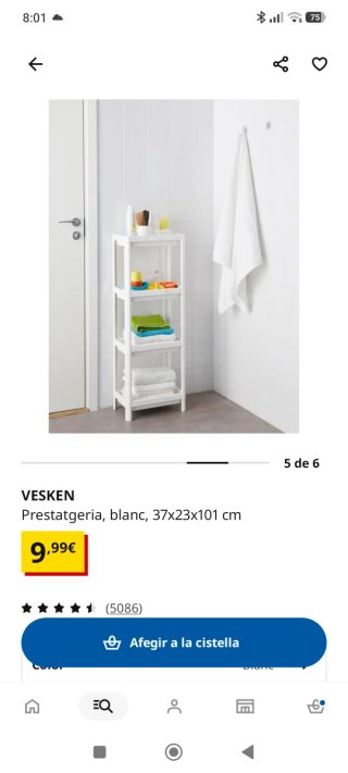 Scaffale da bagno bianco IKEA
