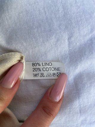 Abito vintage misto lino beige - nuovo