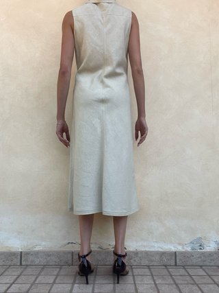 Abito vintage misto lino beige - nuovo