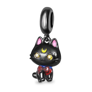 3 x 19,95€ Charm Gato luna Sailor moon en Plata