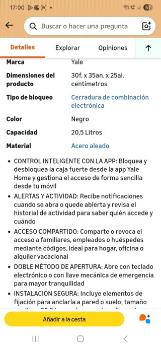 CAJA FUERTE INTELIGENTE YALE
