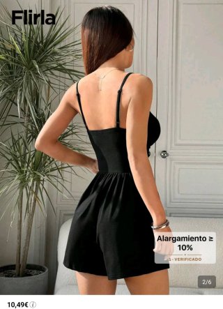 Mono corto tirantes Shein negro