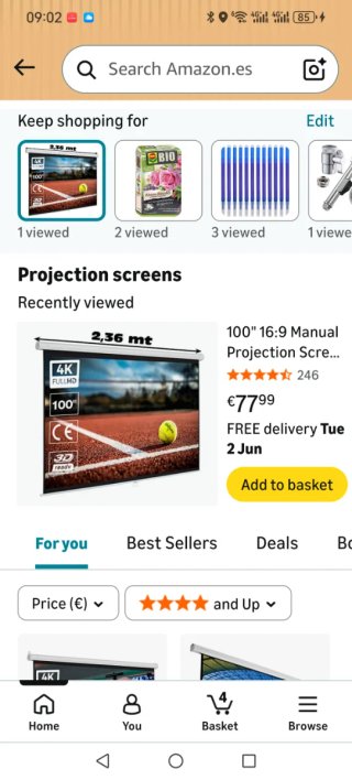 Pantalla Proyector 100” 4K Full HD
