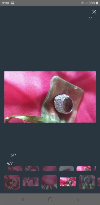 Pulsera y anillo plateados bisutería