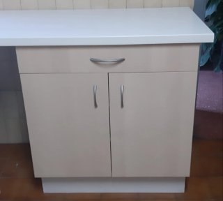 Conjunto Armarios Cocina Madera y Terracota