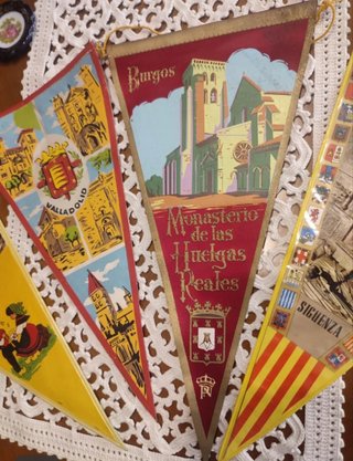 Banderines antiguos Vigo, Valladolid, Burgos...
