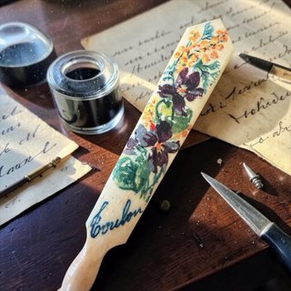 Antico set da scrittura porteplume pennini