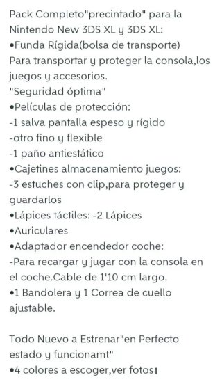"OFERTA"Pack funda+accesorios New 3DS XL y 3DS XL