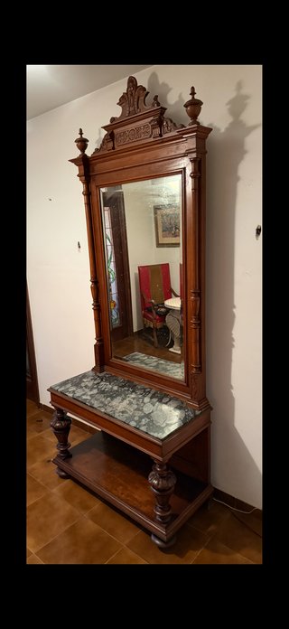 Mueble recibidor espejo finales XIX
