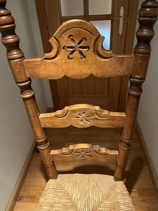 Sillas rústicas madera maciza