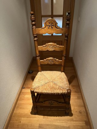 Sillas rústicas madera maciza