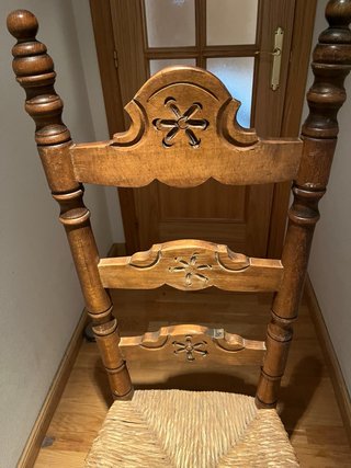 Sillas rústicas madera maciza