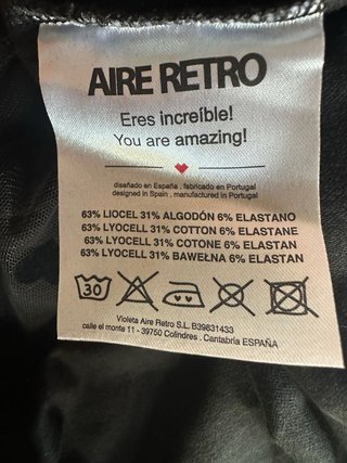 Vestido largo negro Aire Retro