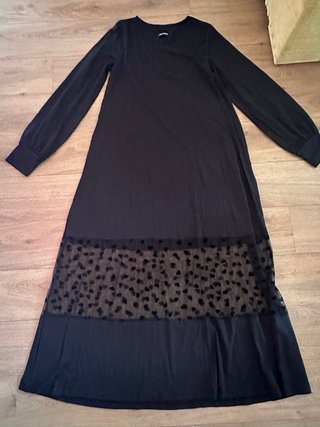 Vestido largo negro Aire Retro