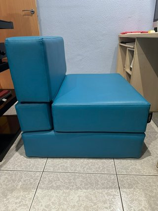 Puf Cama Convertible Azul