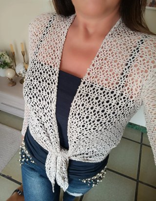 Coprispalle traforato panna