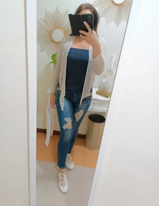 Coprispalle traforato panna