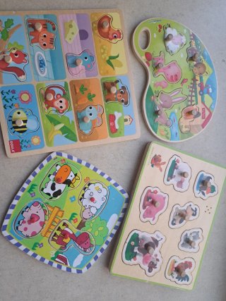 Puzzles de madera con animales
