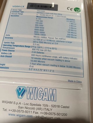 WIGAM VG64-LX Vacuum Gauge Digitale