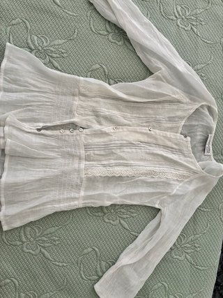 Blusa ALMENDRA blanca manga 3/4